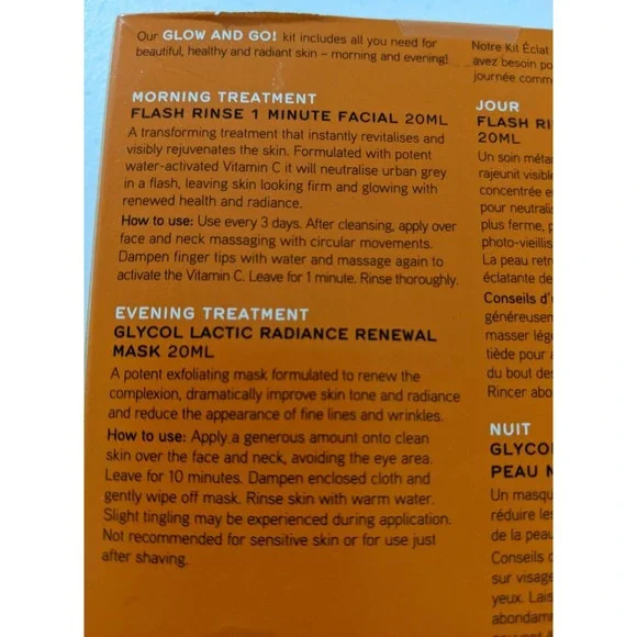 New Ren Glow and Go Kit set radiance renewal mask facial rinse - Picture 4 of 5